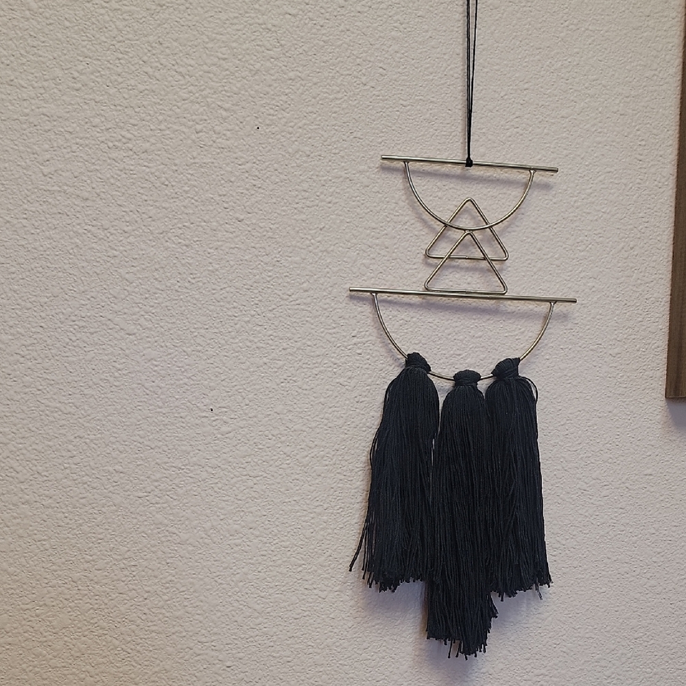 Modern Black Tassel Wall Hanging
